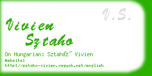 vivien sztaho business card